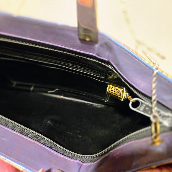 Bags By Varon Snakeskin Leather Purse Shoulder HandBag Clutch VINTAGE - Picture 10 of 11